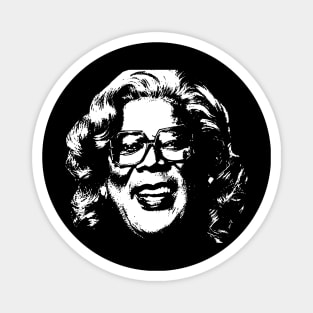 Madea White Stencil Magnet